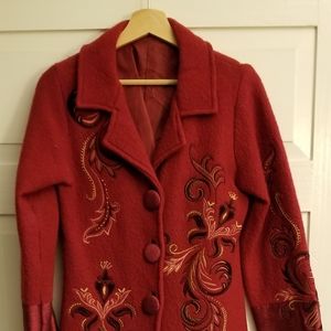 Red Wool Dress Jacket